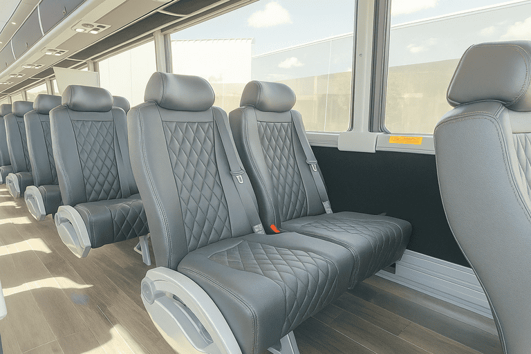 interior of Santa Clarita Coach Bus Service charter bus