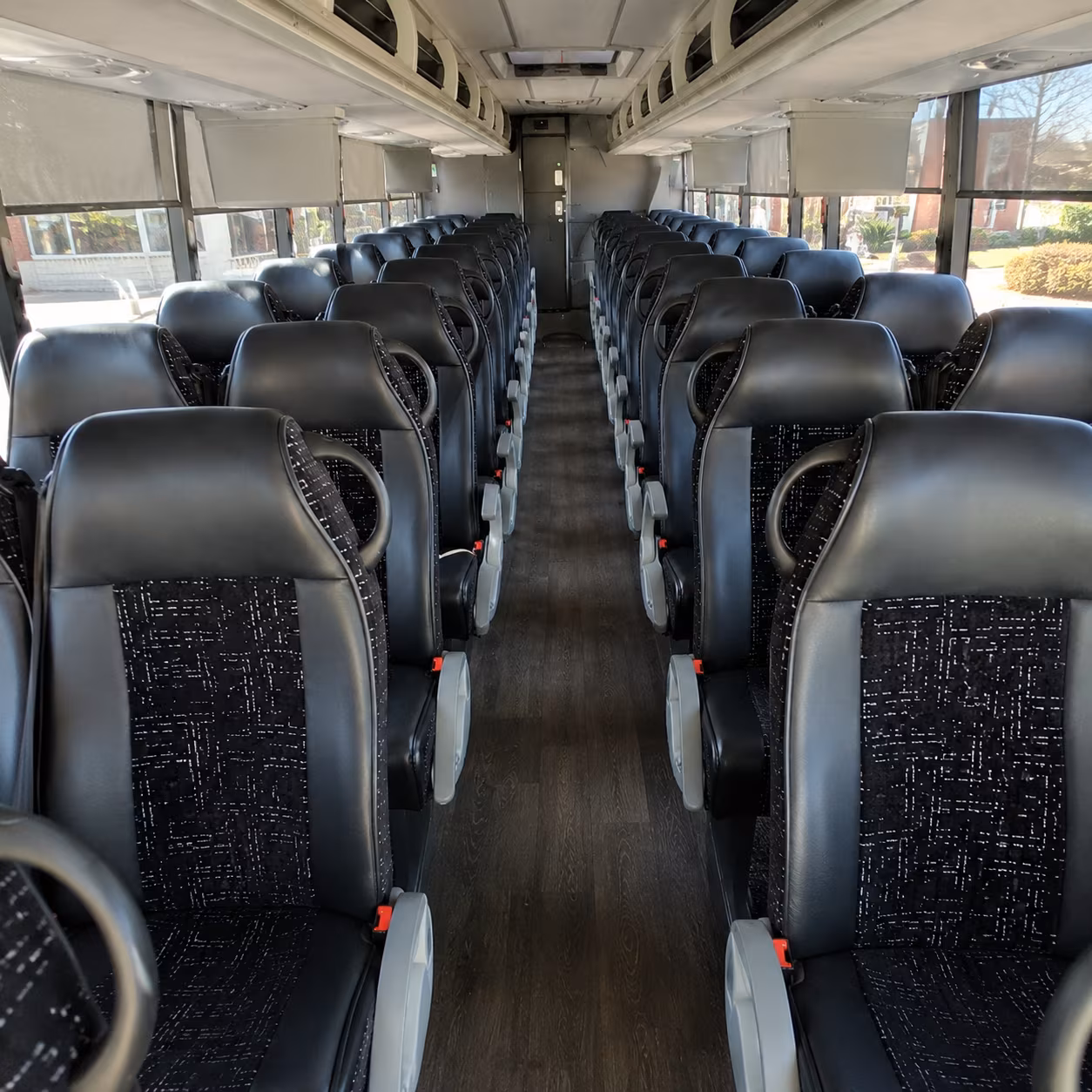 santa clarita 56 passenger charter bus inside