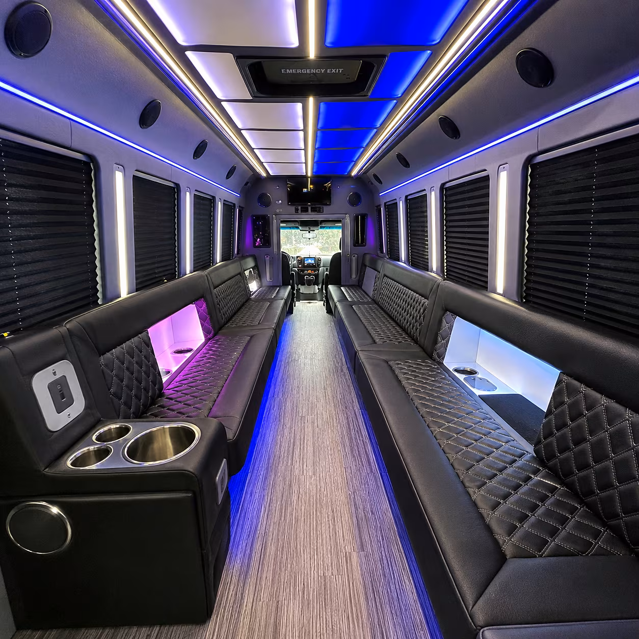 santa clarita party bus interior