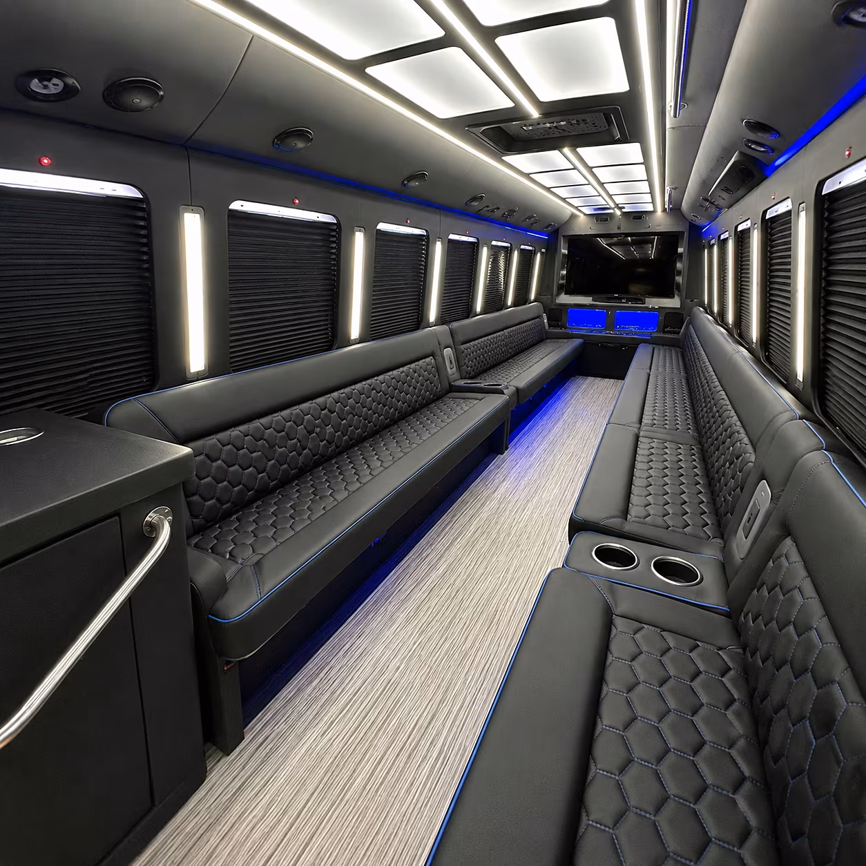 santa clarita party bus rental interior